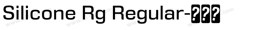 Silicone Rg Regular字体转换